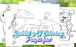 Rabbit AI Coloring  Pages fun