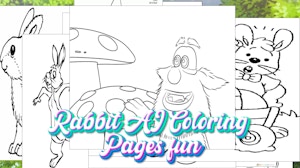 Image for Rabbit AI Coloring  Pages fun