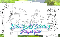 Rabbit AI Coloring Pages fun
