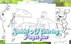 Rabbit AI Coloring  Pages fun