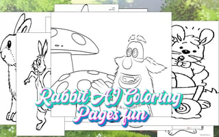 Rabbit AI Coloring  Pages fun