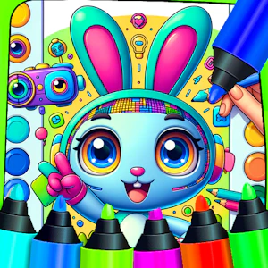 Rabbit AI Coloring  Pages fun Thumbnail