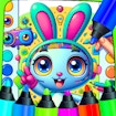 Rabbit AI Coloring Pages fun