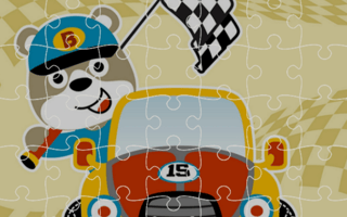 Racing Cartoons Jigsaw