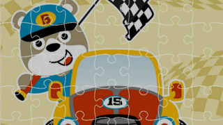 Racing Cartoons Jigsaw