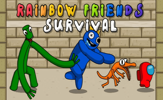 🕹️ Play Rainbow Friends Survival Game: Free Online Maze Attack Video Game  for Kids & Adults