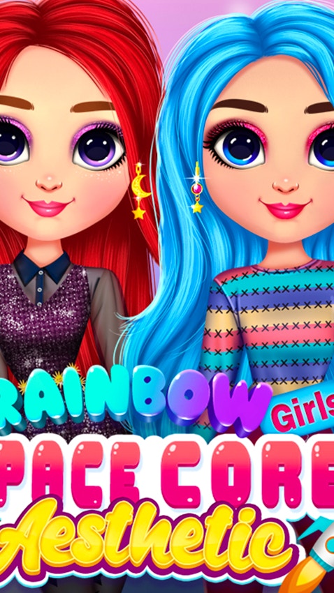 Rainbow Girls Space Core Aesthetic
