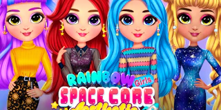 Rainbow Girls Space Core Aesthetic thumbnail