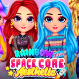 Rainbow Girls Space Core Aesthetic