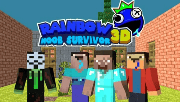 Rainbow Noob Survivor 🕹️ Play Now on GamePix