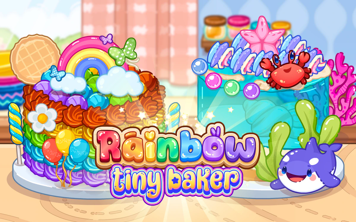 Play Rainbow Tiny Baker — free online Cooking game