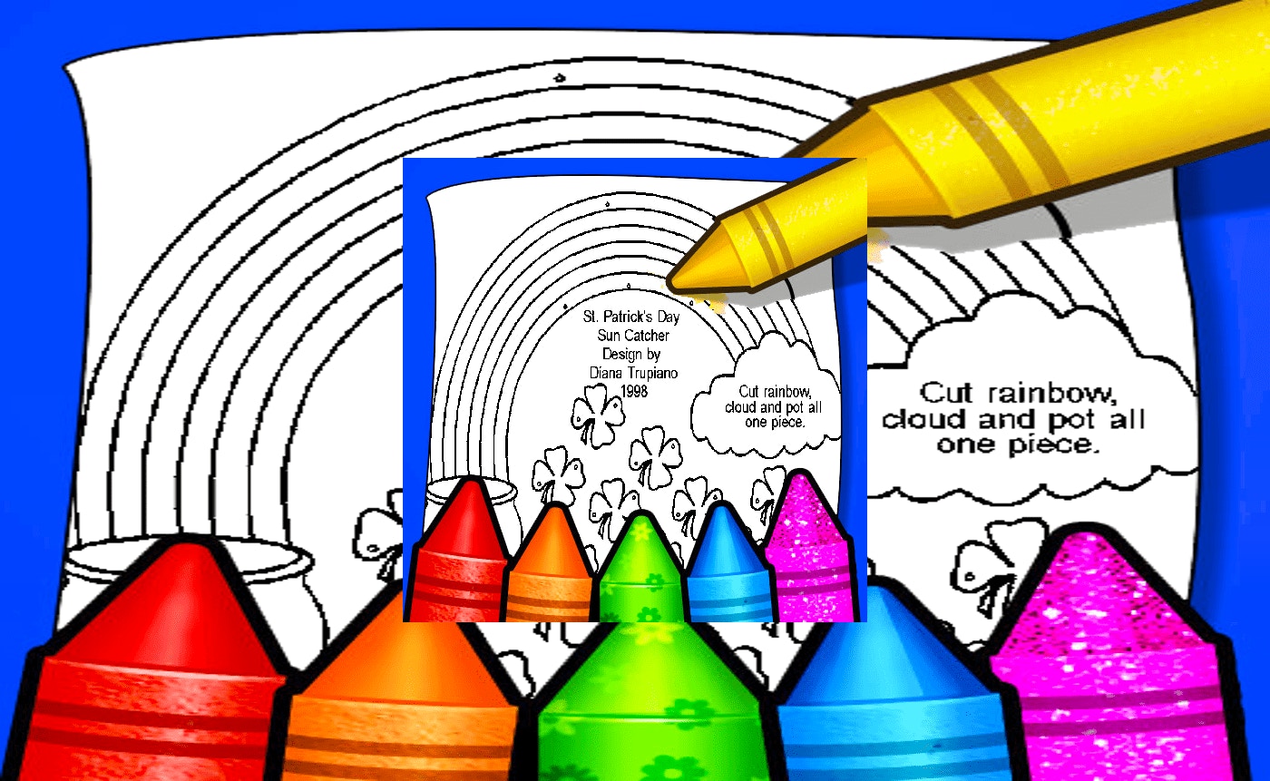 Rainbow With Pot Of Gold Coloring Pages