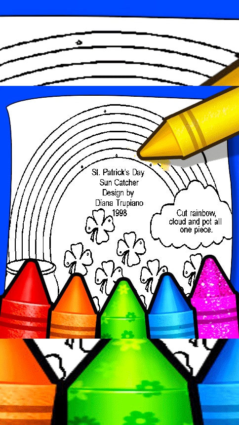 Rainbow With Pot Of Gold Coloring Pages