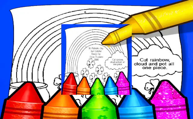 Rainbow With Pot Of Gold Coloring Pages