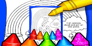 Rainbow With Pot Of Gold Coloring Pages thumbnail