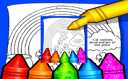 Rainbow With Pot Of Gold Coloring Pages