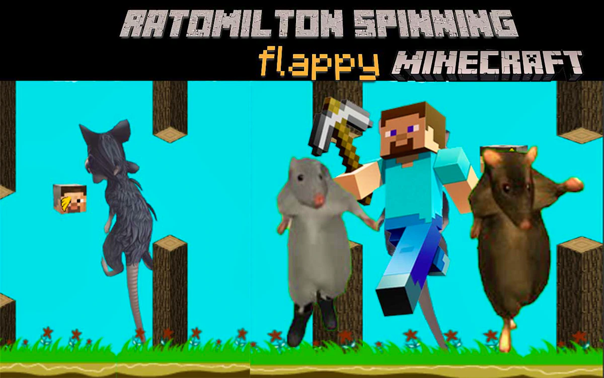 Play Ratomilton Spinning Flappy Minecraft — free online Casual game