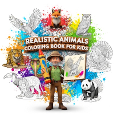 Realistic Animals Coloring Book for Kids By Gamepix