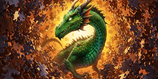 Realistic Dragon Jigsaw Puzzle thumbnail