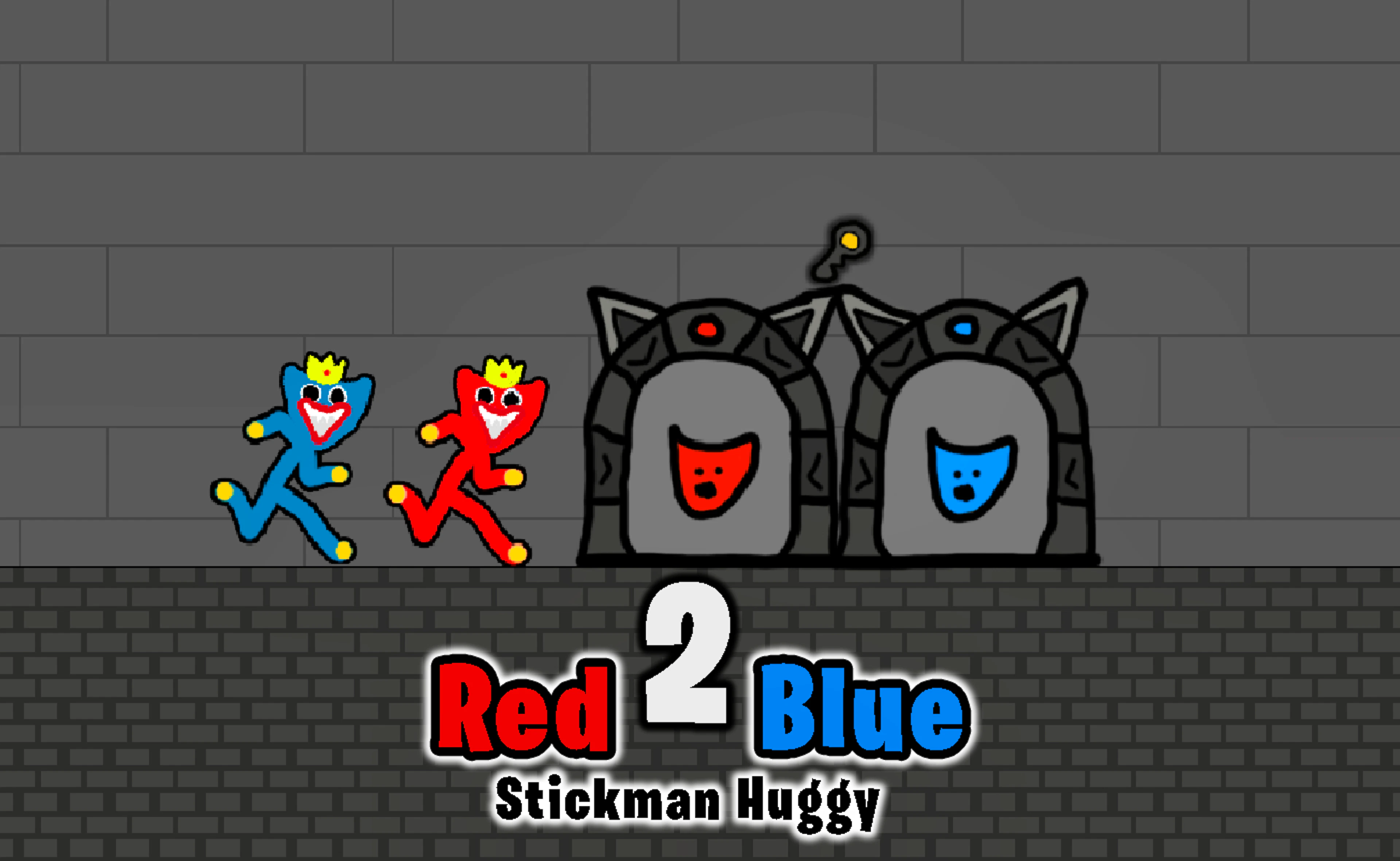 Red and Blue Stickman Huggy 2