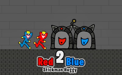Red and Blue Stickman Huggy 2 game