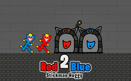 Red and Blue Stickman Huggy 2