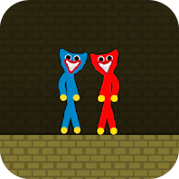 Red and Blue Stickman Huggy