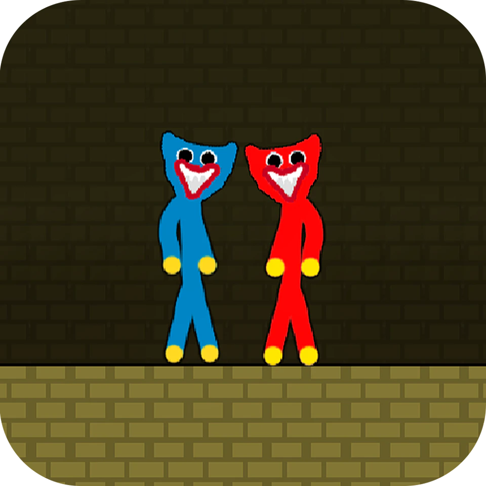 Play Red and Blue Stickman Huggy — free online game on Glaze Games