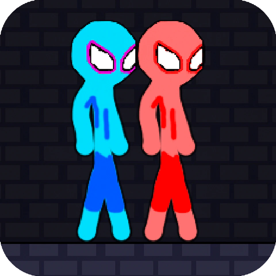 Play Red and Blue Stickman Rope — free online game on Glaze Games