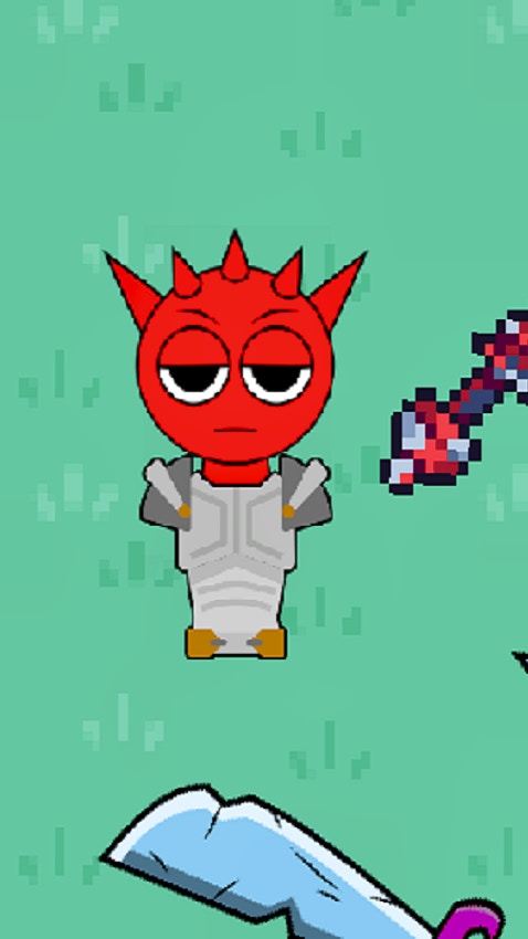 Red Sprunki with a Sword