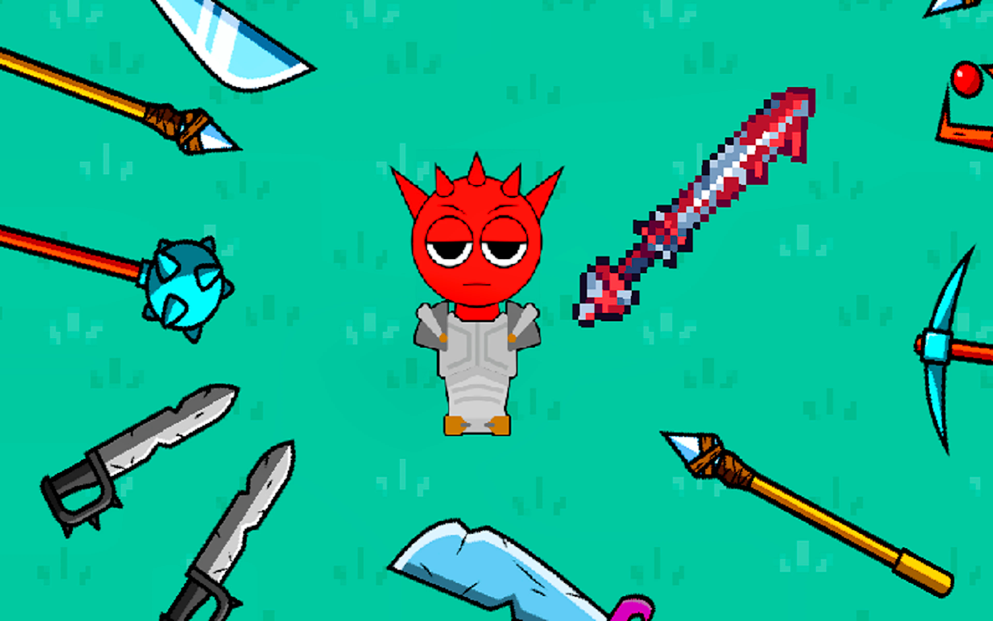 Red Sprunki with a Sword