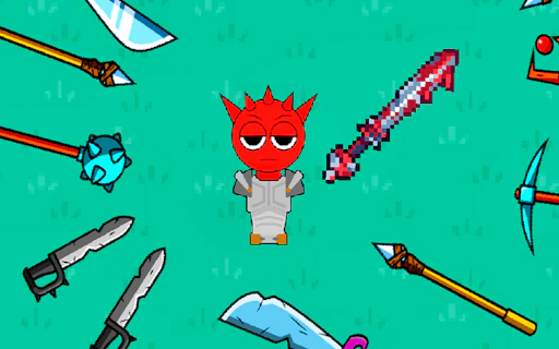 Red Sprunki with a Sword