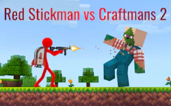 Red Stickman vs Craftmans 2