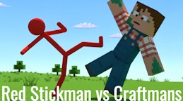Red Stickman vs Craftmans