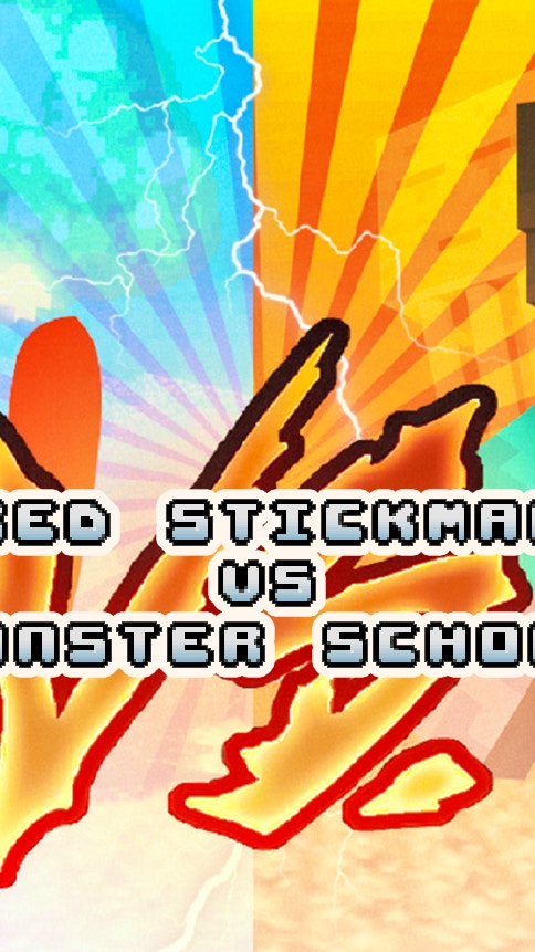 Red Stickman vs Monster School
