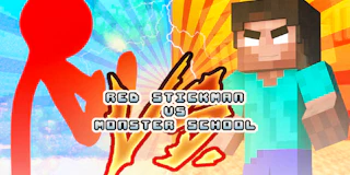 Red Stickman vs Monster School thumbnail