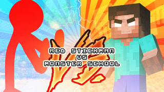 Red Stickman vs Monster School