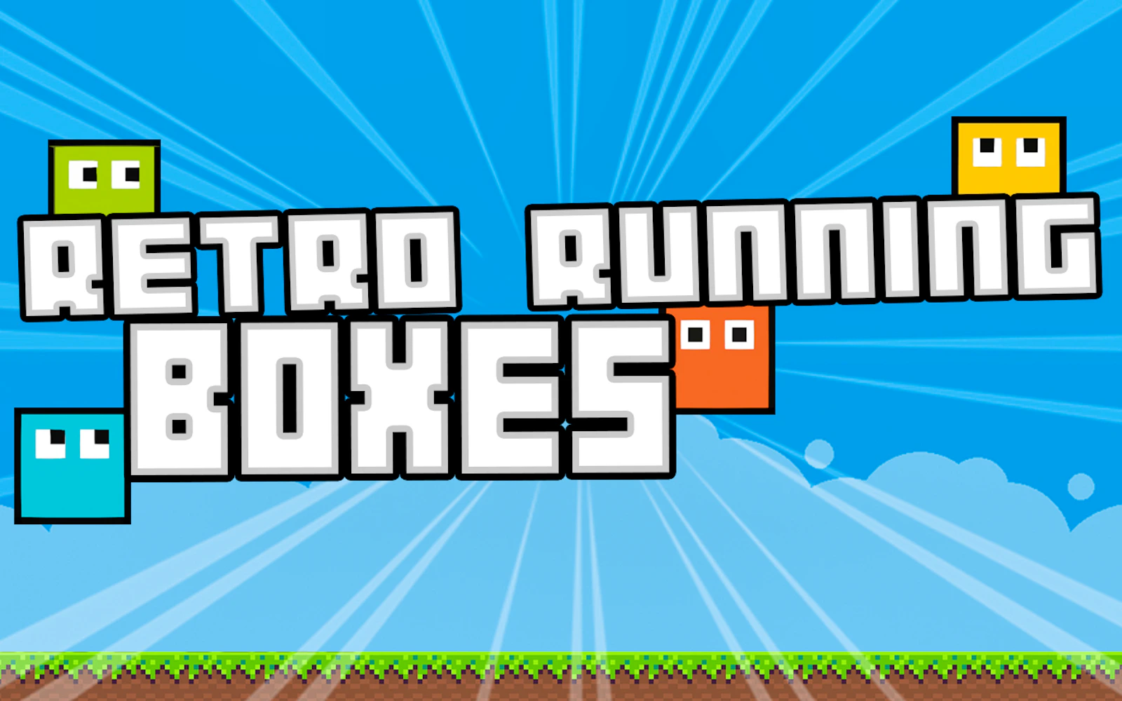 Retro Running Boxes — free online arcade game on Glaze Games