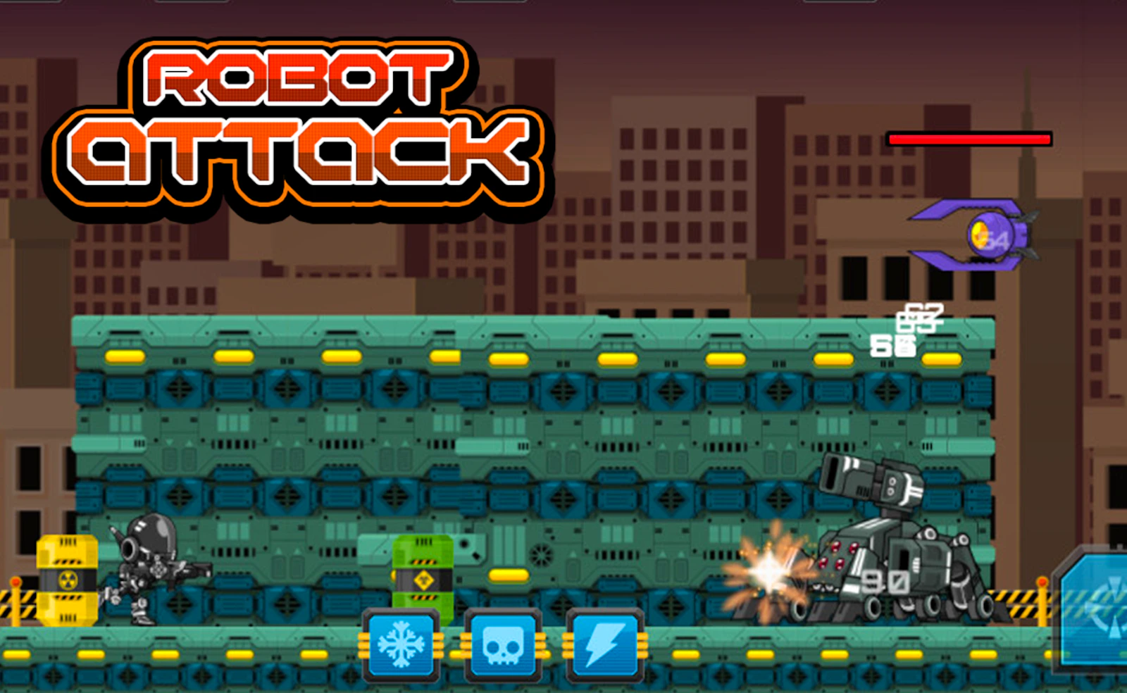 Robot Attack — free online action game on Glaze Games