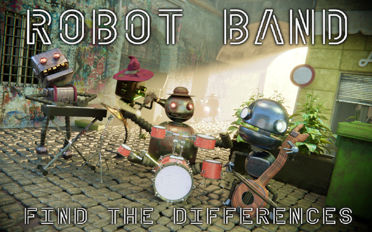 Play Robot Band - Find the differences — free online Puzzle game