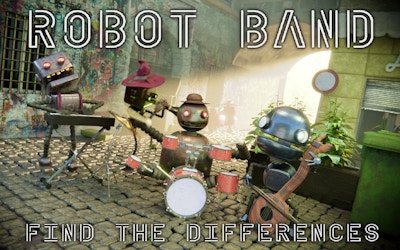 Robot Band - Find the differences game