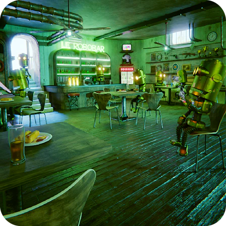 Robot Bar - Find the differences game thumbnail