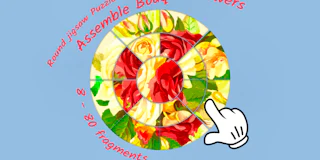Round jigsaw Puzzle 2 - Assemble Bouquet flowers thumbnail