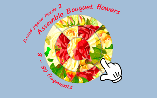 Round Jigsaw Puzzle 2 - Assemble Bouquet Flowers game cover