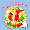 Round jigsaw Puzzle 2 - Assemble Bouquet flowers