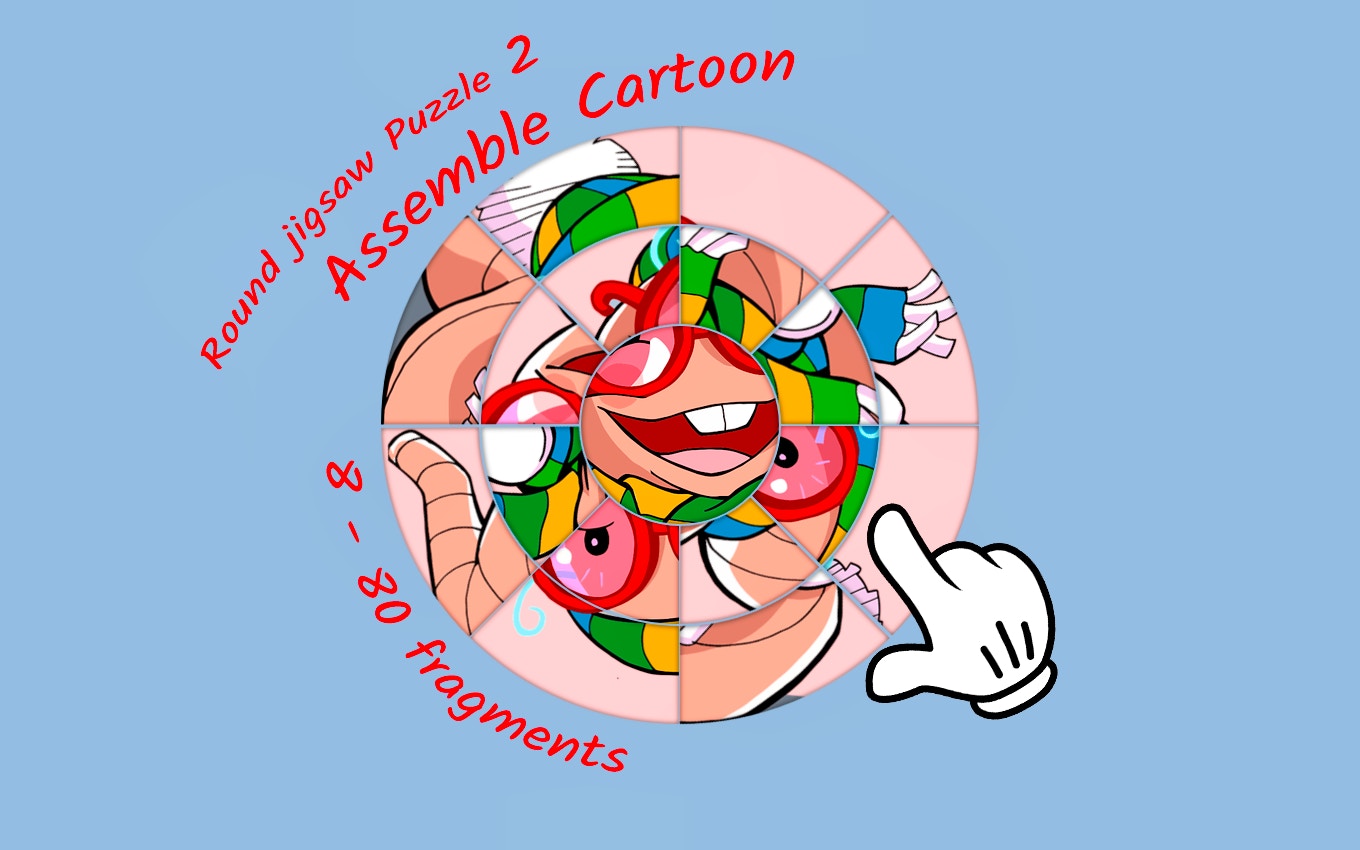 Round jigsaw Puzzle 2 - Assemble Cartoon