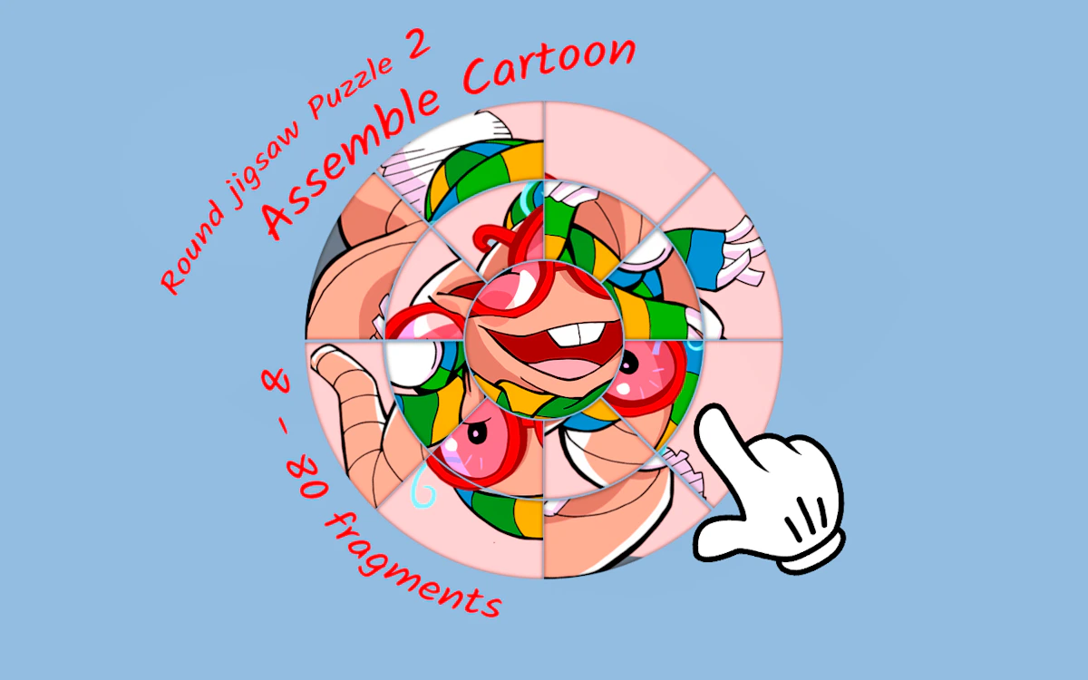 Play Round jigsaw Puzzle 2 - Assemble Cartoon — free online Puzzle game