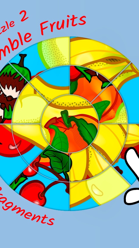 Round jigsaw Puzzle 2 - Assemble Fruits