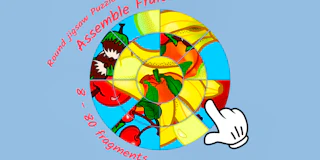 Round jigsaw Puzzle 2 - Assemble Fruits thumbnail