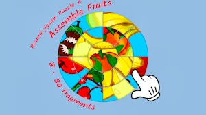 Image for Round jigsaw Puzzle 2 - Assemble Fruits